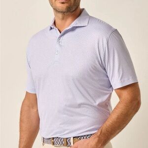 Men’s size medium Johnnie-O Featherweight Performance light purple polo